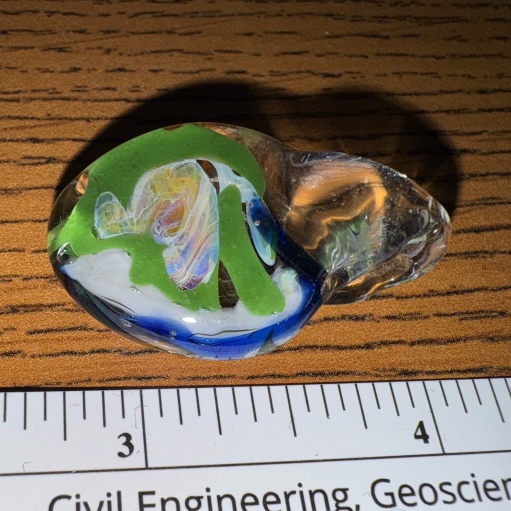 Colorful Hand Blown Glass Pendant vintage